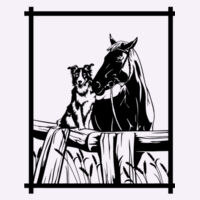 Collie and Horse - Women's Maple Tee Design