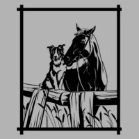 Collie and Horse - Mens Staple Tee Design