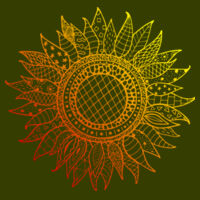 Sunflower Mandala - Women's Drop Tee Design