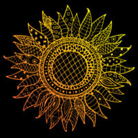 Sunflower Mandala - AS Colour Women's Crop Hood Design