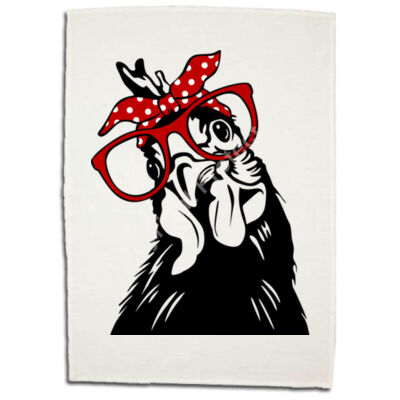 Large Rosie Chicken - Boutique Linen Cotton Tea Towel (Best Seller) Thumbnail