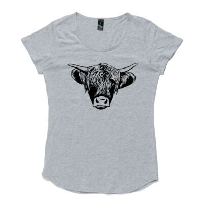 Highland Cow - Coloured  Women's Mali Capped Sleeve Tee Thumbnail