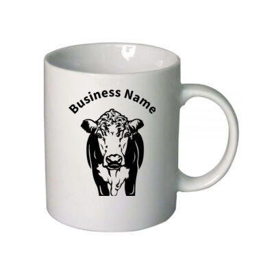 Hereford Cow & Business Name - Boutique Ceramic Mug Thumbnail