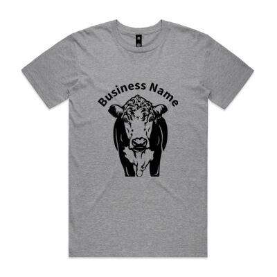 Hereford Cow & Business Name - Mens Staple Tee Thumbnail