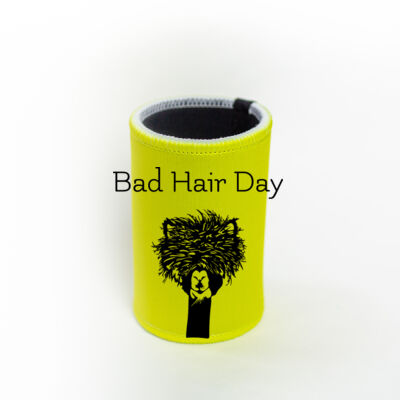 Alpaca Bad Hair Day - Stubby Coolers with Base Thumbnail