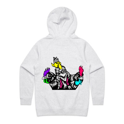 Punk Chooks - Back Print Women's Supply Hood Thumbnail