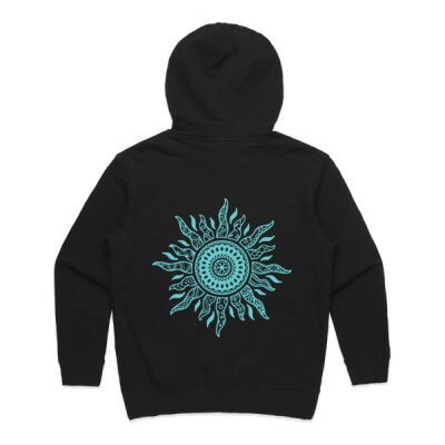 Sun Mandala - Back Print - Women's Premium Hood Thumbnail