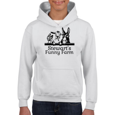 Customise Family Name - Funny Farm - Gildan Youth Hooded Sweatshirt Thumbnail