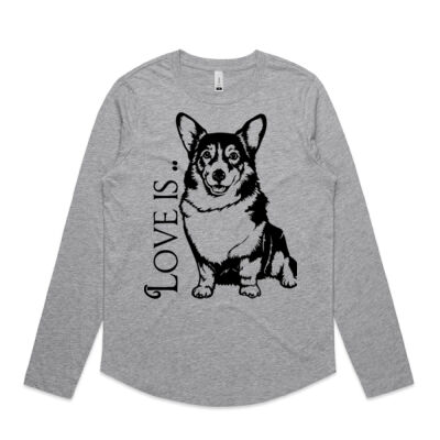 Love is Corgi - AS Colour Women's Curve Longsleeve Thumbnail