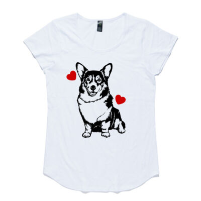 Corgi Hearts - AS Colour Women's Mali Capped Sleeve Tee Thumbnail
