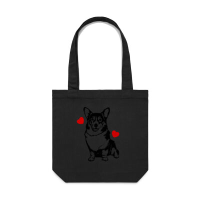 Corgi Hearts - AS Colour Carrie Bag Thumbnail