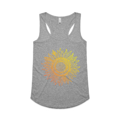 Sunflower Mandala - AS Colour Women's Yes Racerback Singlet Thumbnail
