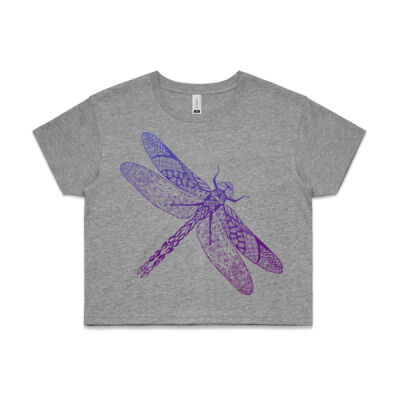 Dragonfly Mandala - AS Colour CROP TEE - 4062 - AS Colour CROP TEE - 4062 3 Thumbnail