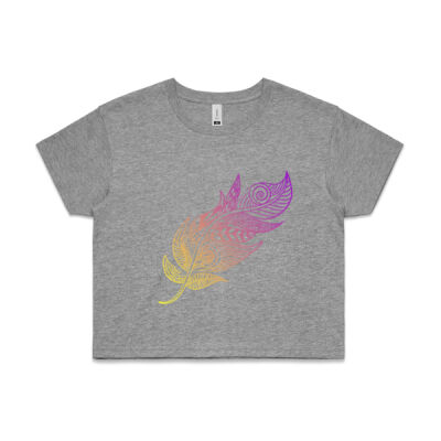 Feather Mandala - AS Colour CROP TEE Thumbnail