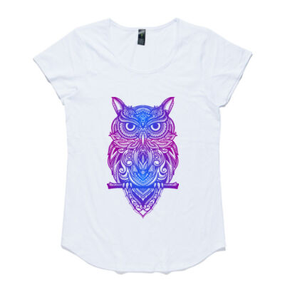Owl Mandala -AS Colour Women's Mali Capped Sleeve Tee Thumbnail