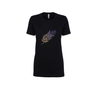Feather Mandala - Next Level Women's Cotton T Shirt Thumbnail