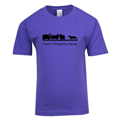 Merinos and Kelpie - custom property name - Ramo Regular Kids Tee Thumbnail