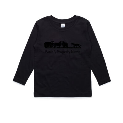 Merinos and Kelpie - custom property name - Youth Longsleeve Tee Thumbnail