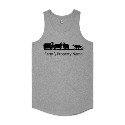 Merinos and Kelpie - custom property name - Authentic Singlet Thumbnail