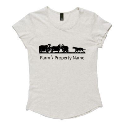 Merinos and Kelpie - custom property name - AS Colour Women's Mali Capped Sleeve Tee Thumbnail