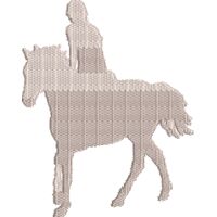 Horse rider tan 50mm Thumbnail